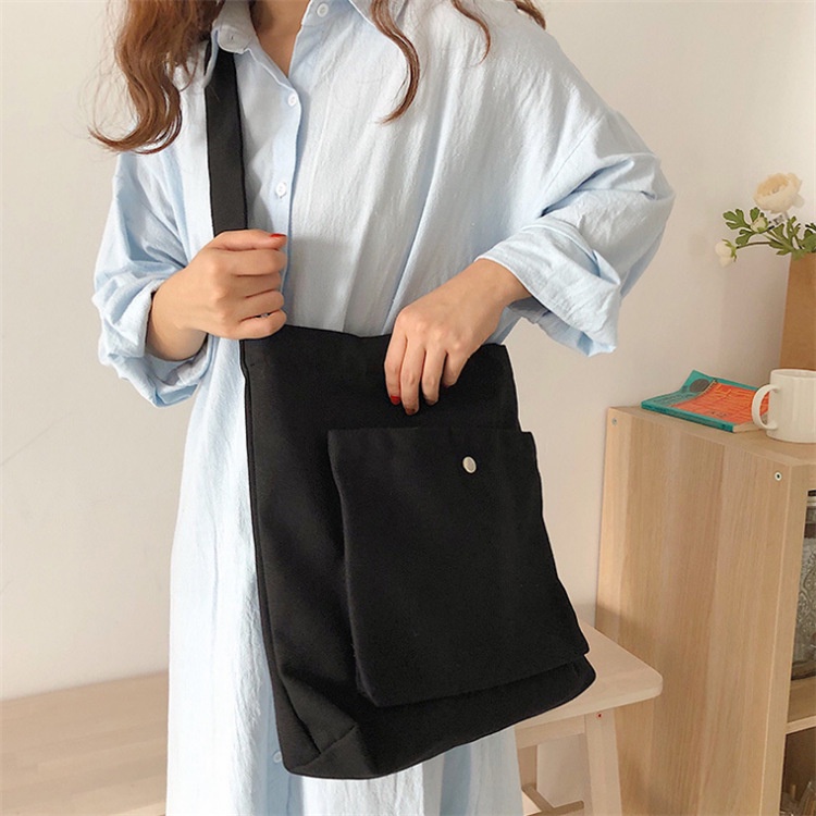Túi Xách Canvas Cỡ Lớn Thời Trang Harajuku Cho Nữ
