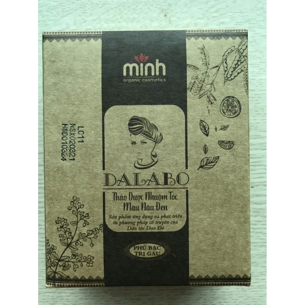 Thảo Dược Bột Lá Nhuộm Tóc Phủ Bạc DALABO