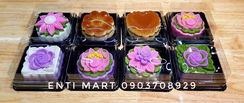 10 Hộp đế đen đựng bánh trung thu đủ size