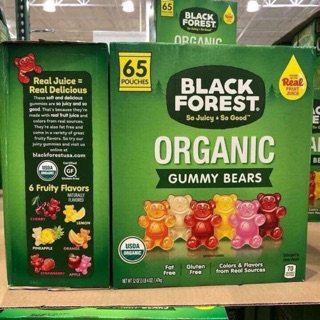 Kẹo Black Forest Organic Gummy Bears 1,46 kg date 12/2023 gồm 65 gói nhỏ