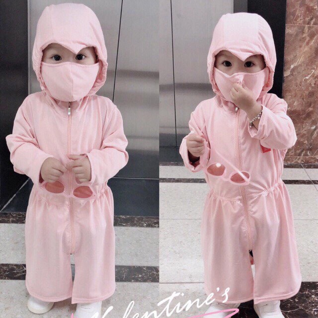 Áo Chống Nắng Toàn Thân Cho Bé Vải Co Giãn Thoáng Mát