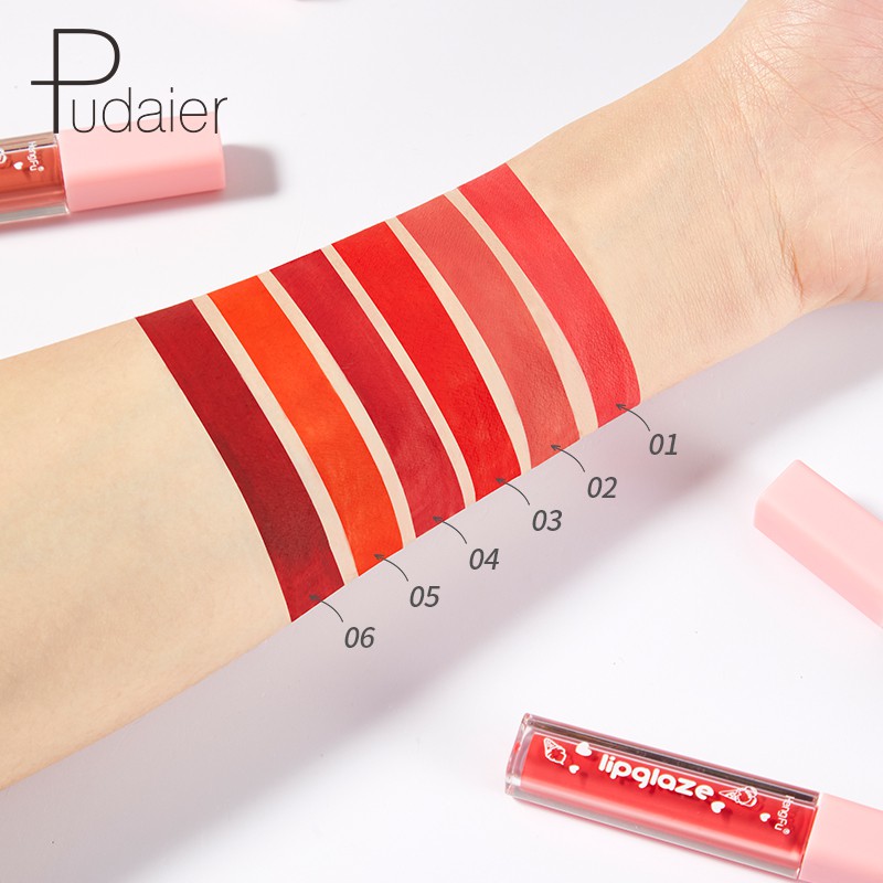 Son tint Pudaier 6 màu thời trang tùy chọn 30g