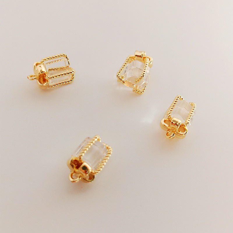 Mặt Dây Chuyền Bằng Đồng 14k Đính Đá Zircon Màu Sắc Sang Trọng