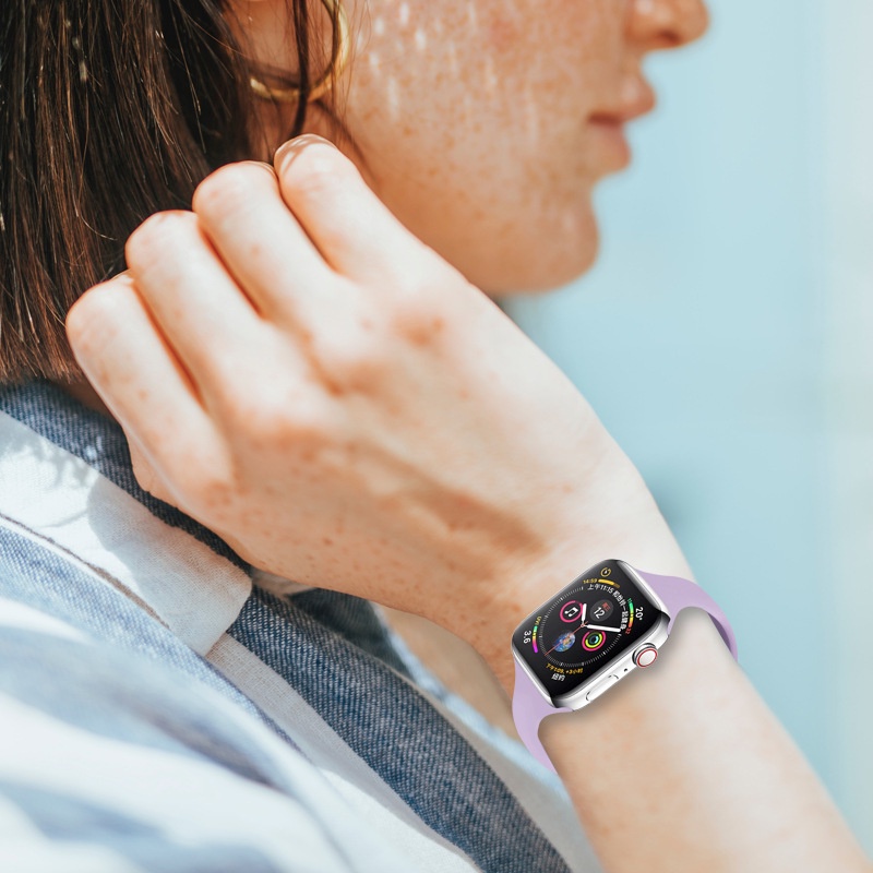 Phù Hợp Dây Đeo Đồng Hồ Bằng Cao Su Silicon Hai Màu Thay Thế Cho iwatch 49mm45mm 41mm 44mm 40mm 38mm 42mm 8 7 6 5 SE 4 3 2