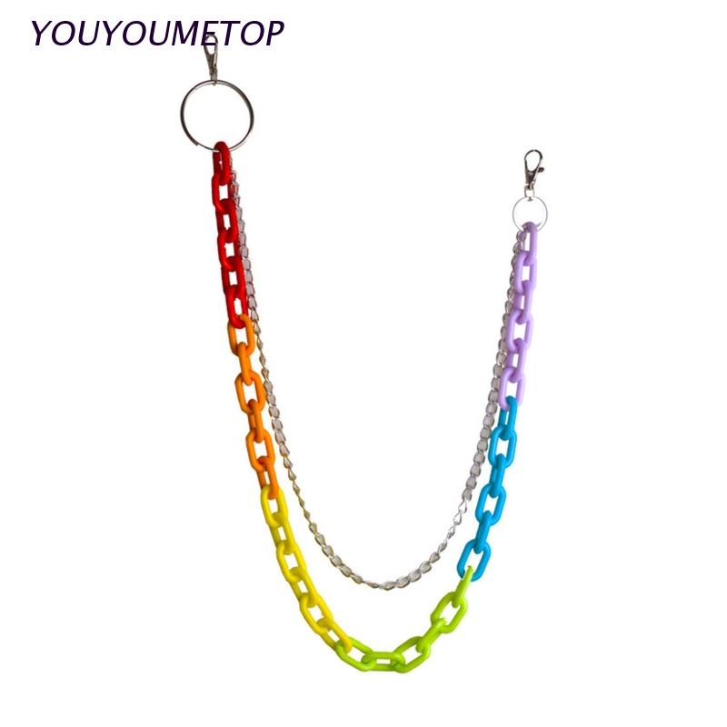 Dây xích acrylic đeo ví quần phong cách hiphop cá tính cho nam và nữ