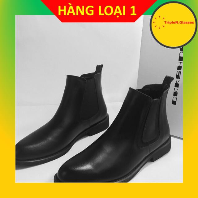 Giày Chelsea Boots nam SN16 cao cổ đen mờ đế độn cá tính năng động trẻ trung