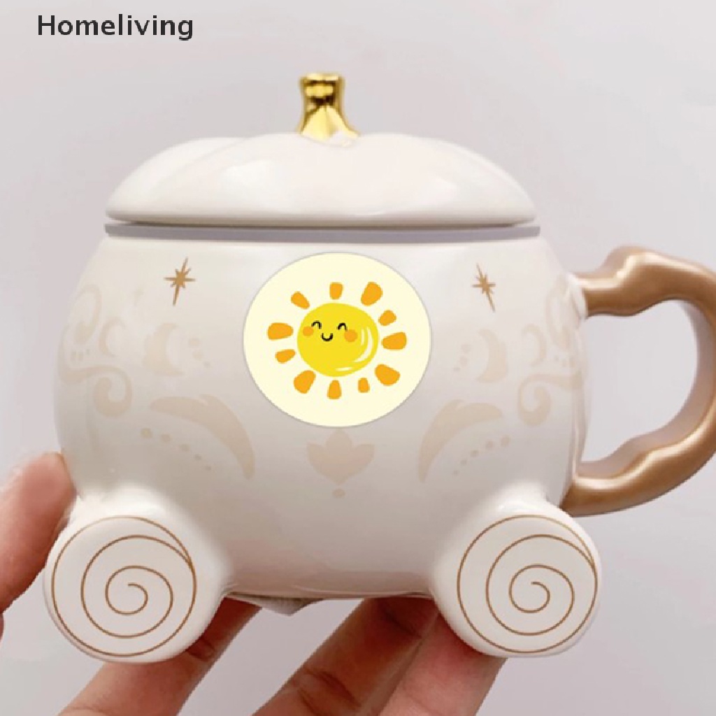 Set 500 Sticker Tròn Họa Tiết Hoạt Hình Thank You Dễ Thương Để Trang Trí