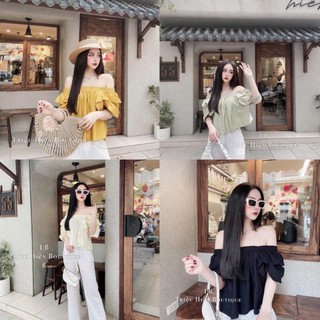 Áo đũi trễ vai tay bồng