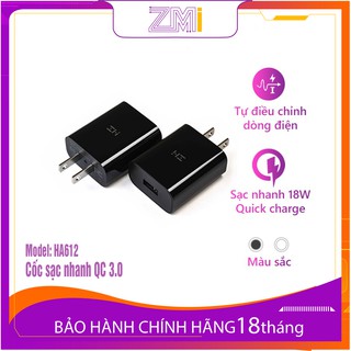 Củ Sạc Nhanh ZMI HA612 18W, 1 Cổng USB A | Bảo Hành 18 Tháng