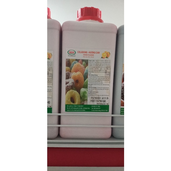 Hương colarome chai 1kg tạo màu, tạo mùi trong thực phẩm dùng làm bánh kẹo
