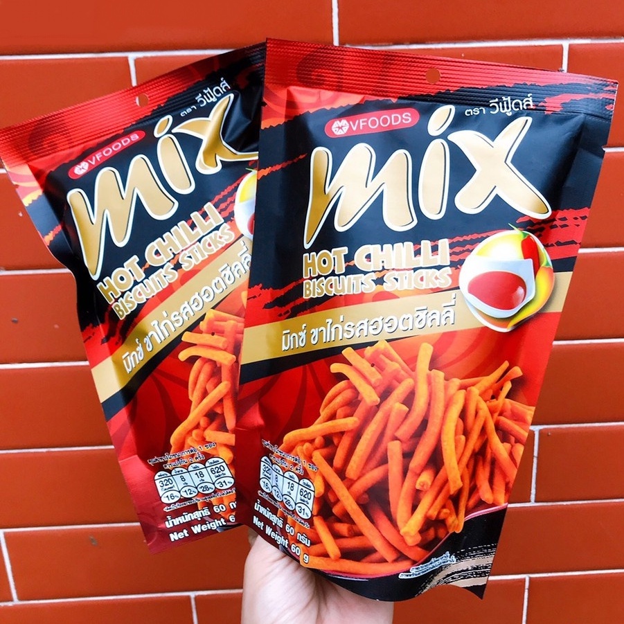 SNACK TĂM MIX VỊ ỚT CAY THÁI LAN / BIM BIM QUE CAY GÓI 60G