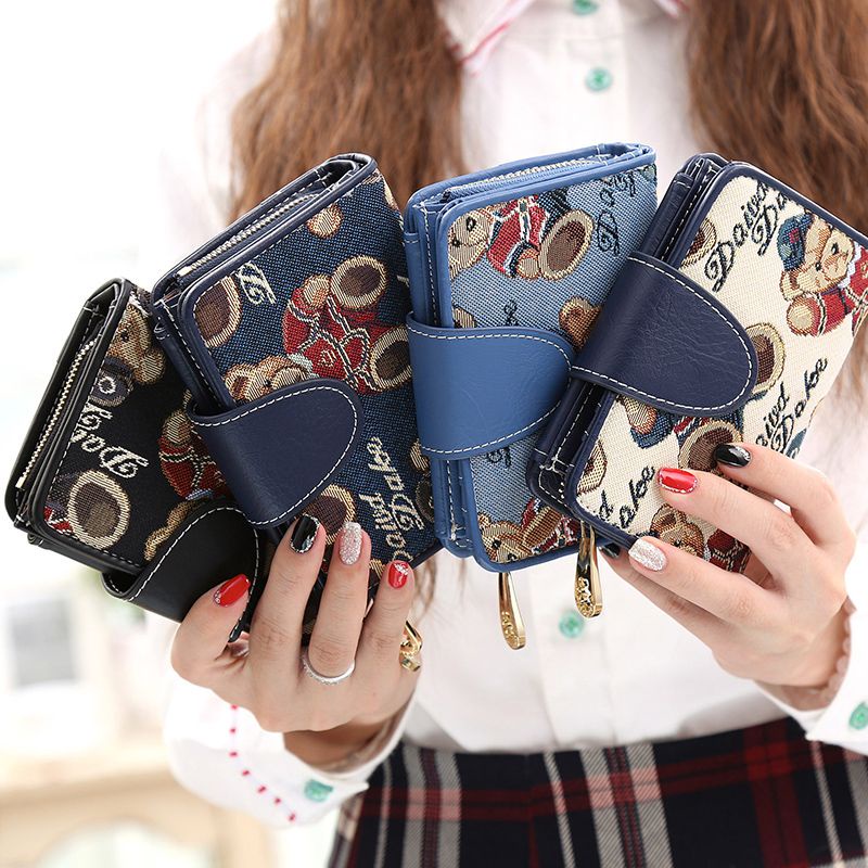 Ví Ngắn Cầm Tay Có Khóa Kéo Thời Trang Hàn Quốc 2019 Cho Nữ