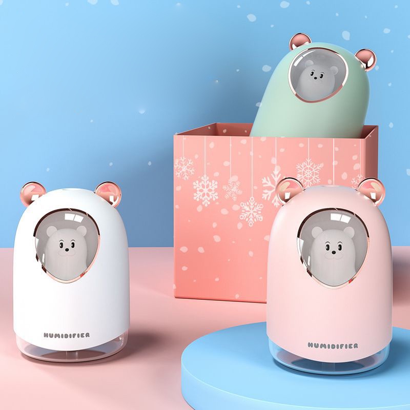 Máy Lọc Không Khí mini Để Bàn Hình Gấu Dễ Thương