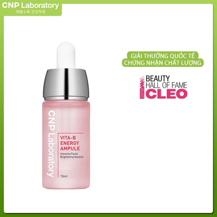 [Mã COSLG5 giảm 10%]Tinh chất hồng 7 loại Vitamin B phục hồi và làm sáng da CNP Laboratory Vita-B Energy Ampule 15ml
