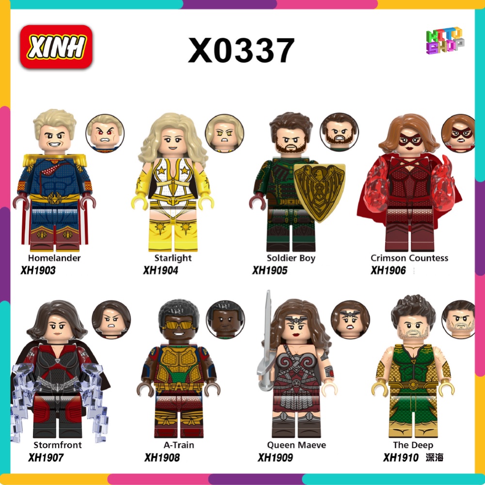 Xếp Hình Lắp Ráp Minifigures Siêu Anh Hùng Phá Hoại The Boys X0337