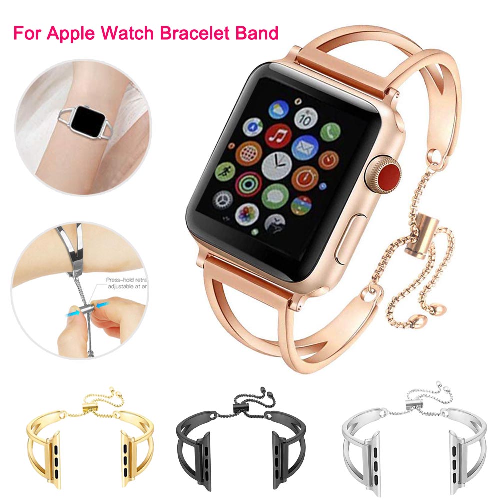 Dây Đeo Bằng Thép Không Gỉ Cho Đồng Hồ Thông Minh Apple Watch Series 6 Se 5 4 3 2 1 Band 38mm 42mm 40mm 44mm