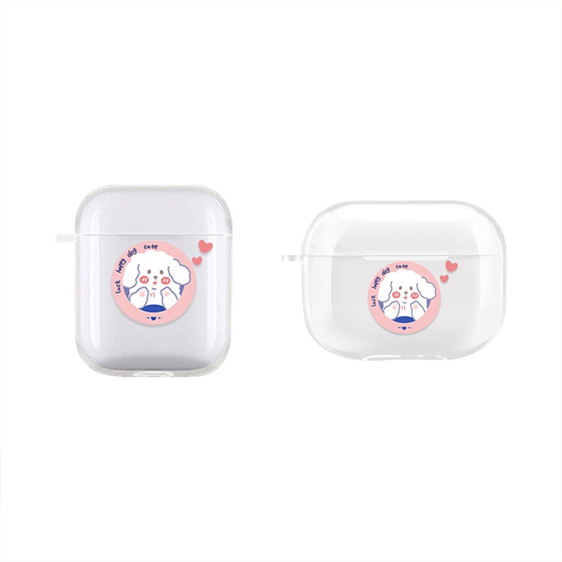 Vỏ bảo vệ hộp tai nghe trong suốt in họa tiết Space Man dễ thương cho Airpod 1/2/Pro YKD