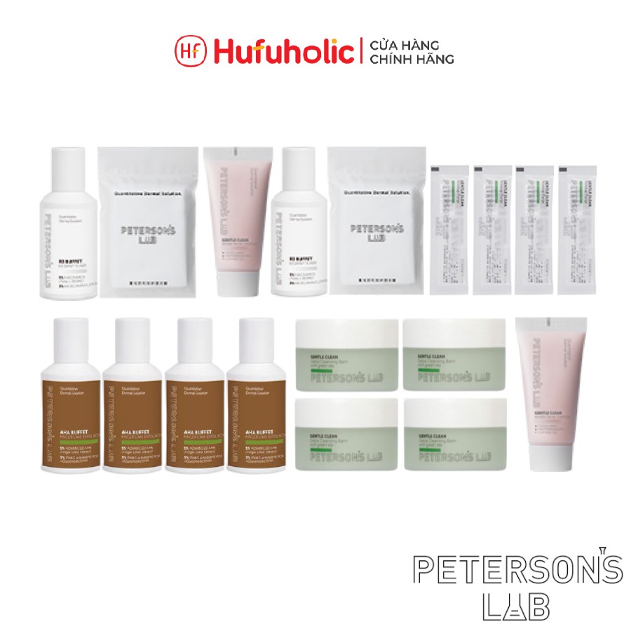 Mini Sample PETERSON’S LAB sữa rửa mặt Amino Facial Cleanser B3 Buffet Shiny Toner tẩy da chết AHA Buffet Finger PELA02