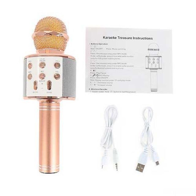 Mic kèm Loa Bluetooth WS-858 đa năng 6 trong 1 hát Karaoke |shopee. Vn\mockhoa55