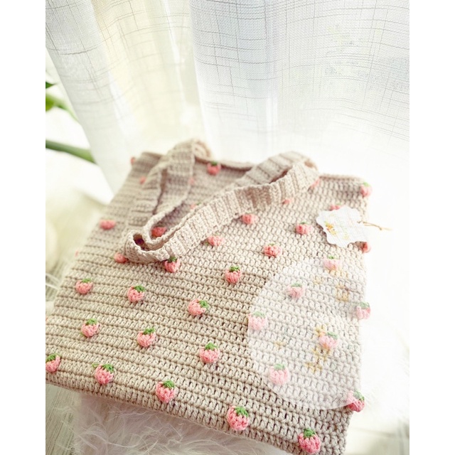 Túi len đào 🍑   xinh cho bạn Girl