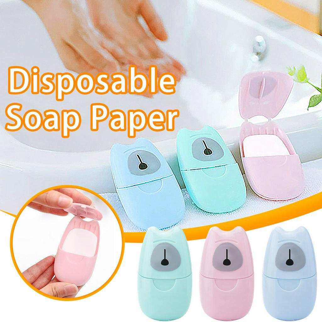 Set 50 Xà Phòng Giấy Mini Dùng Một Lần Tiện Dụng Khi Đi Du Lịch