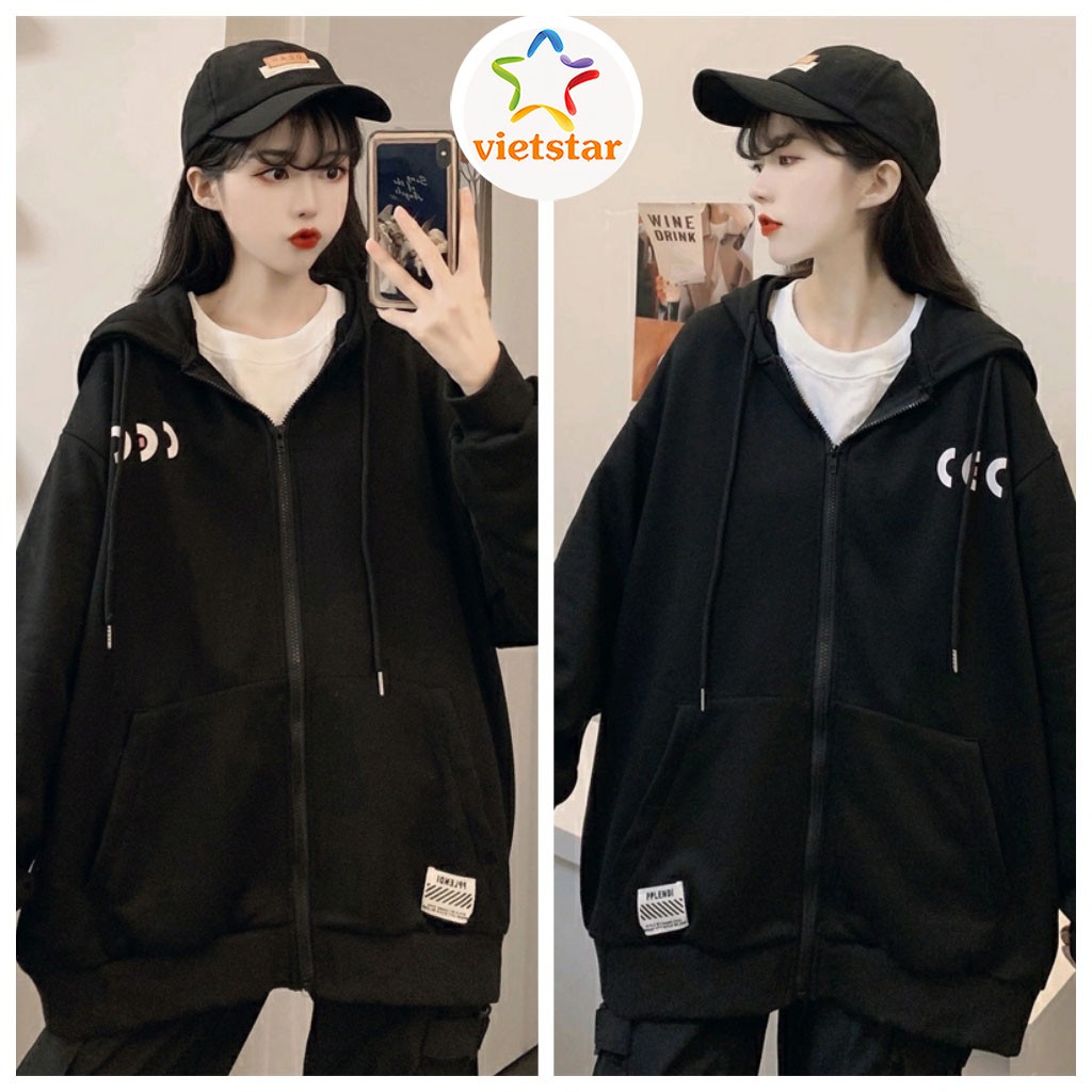 Áo khoác hoodie dây kéo COCO áo nỉ mũ Unisex hot trend_VIETSTAR