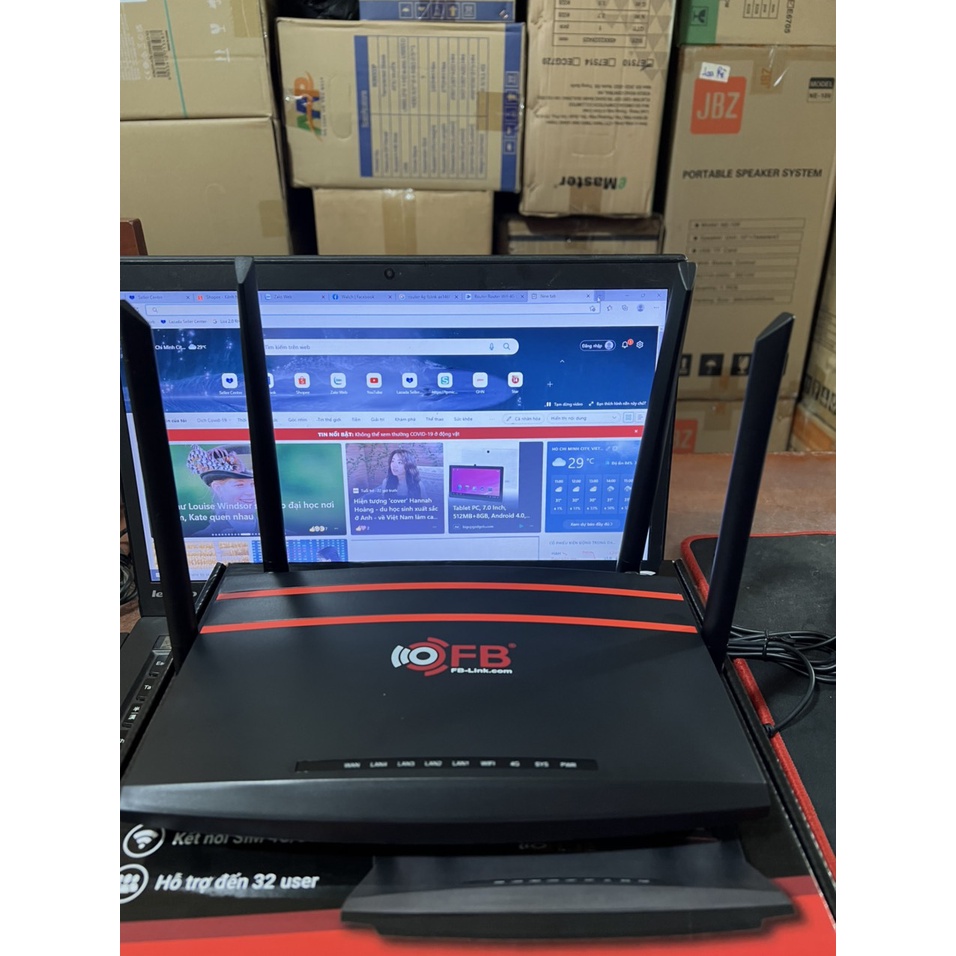 Router Router Wifi 4G LTE FB-Link AX146F (32 USER - 4 Anten - Chuyên dùng xe khách ) 300Mbps