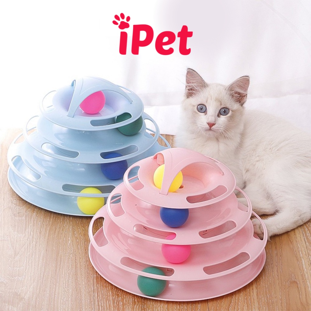 Đồ Chơi Tháp Banh 3 Tầng Cho Mèo Vờn Bắt - iPet Shop