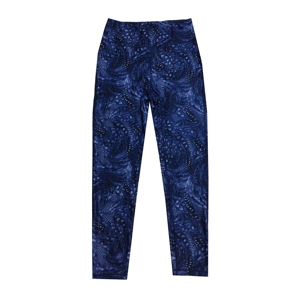 Quần Legging PBX PRO Hàng Xuất Xịn Cao Cấp Tập GYM, Yoga Họa Tiết Xanh Size M