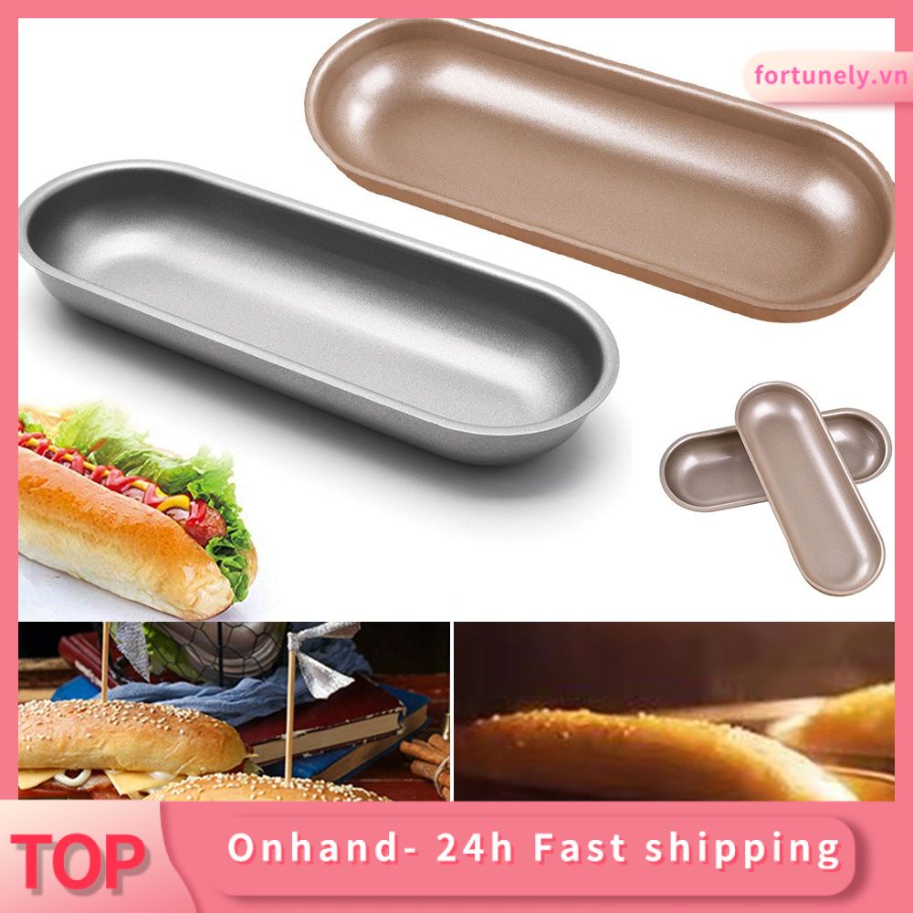 Khuôn Nướng Bánh Mì Bằng Thép Carbon Chống Dính Hình Oval