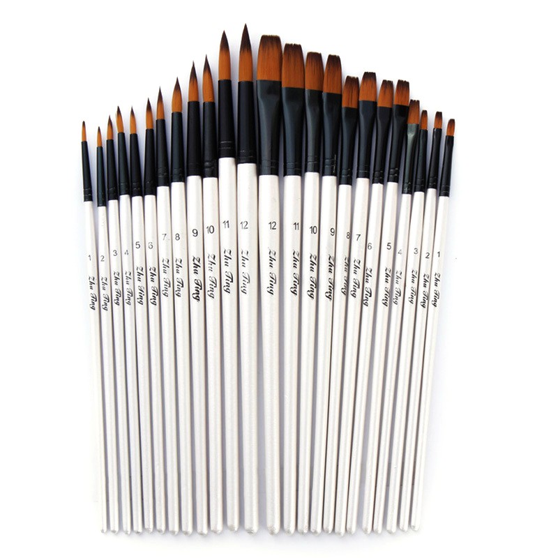 Set 12 Cọ Vẽ Tranh Sơn Dầu Chuyên Dụng