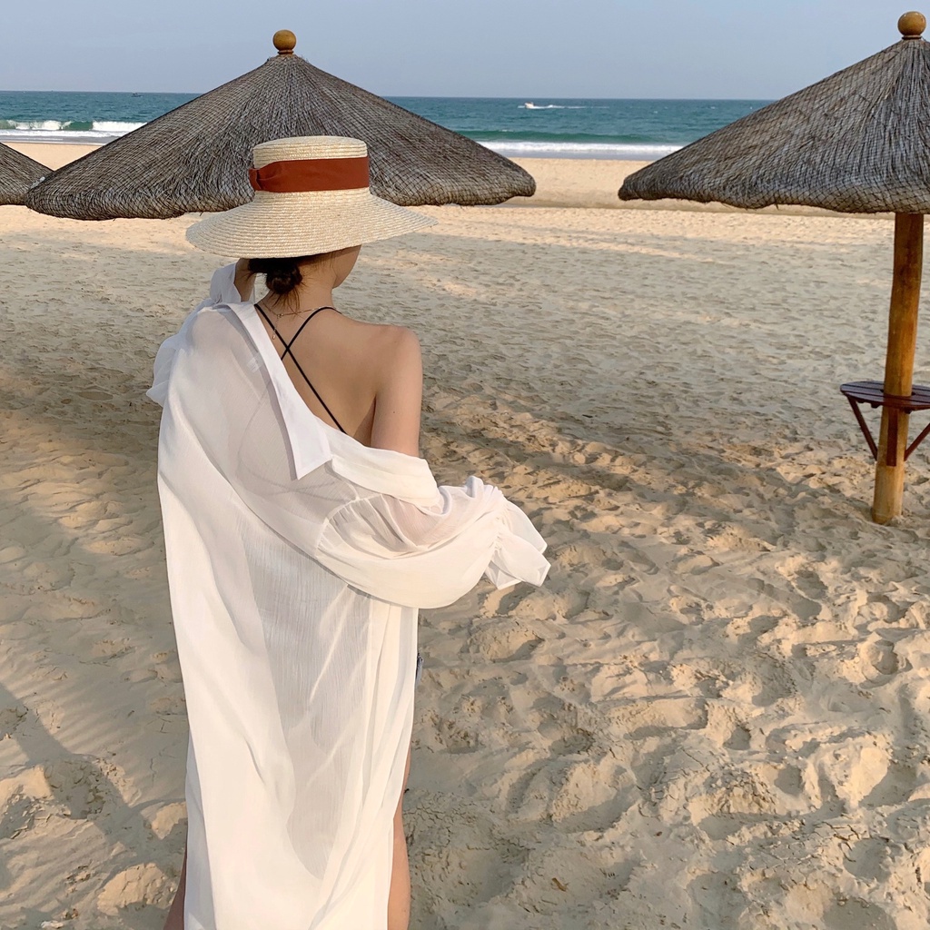 Hàng mới về Áo khoác cardigan chiffon tay dài dáng rộng chống nắng phong cách phương Tây thời trang mùa hè cho nữ 2021
 | BigBuy360 - bigbuy360.vn