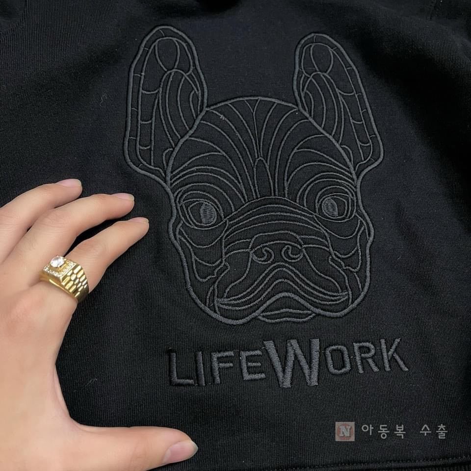 Bộ Nỉ Life Work dài tay mùa đông cho bé trai hình thêu cực nét,chất nỉ dày dặn