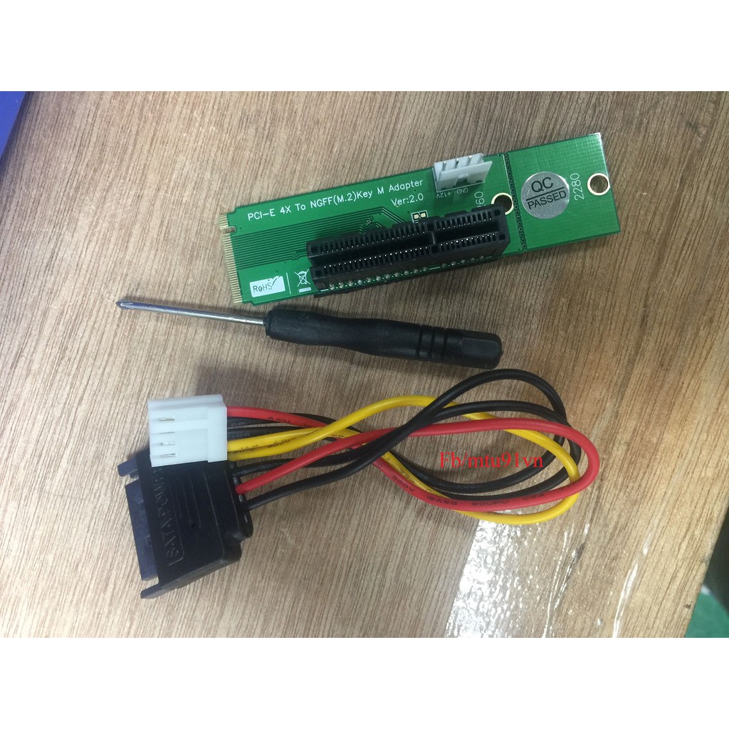 Adapter M2 to PCI-Express x4 card Ver 2.0