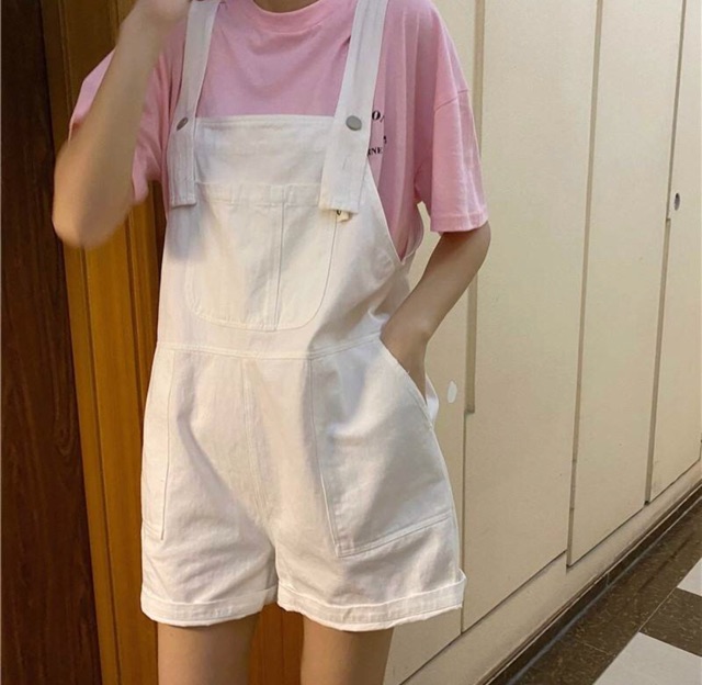 [SẴN] [SALE] Quần Yếm Ulzzang Hàn Quốc Màu Tím/Trắng Hot Trend | BigBuy360 - bigbuy360.vn