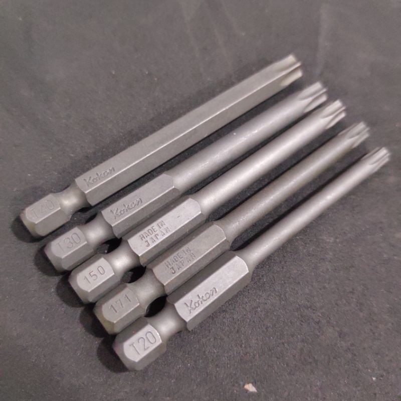 Mũi vít hoa thị KOKEN Nhật 121T.70-T20 25 27 30 40 chân lục giác 6.35mm dài 7cm