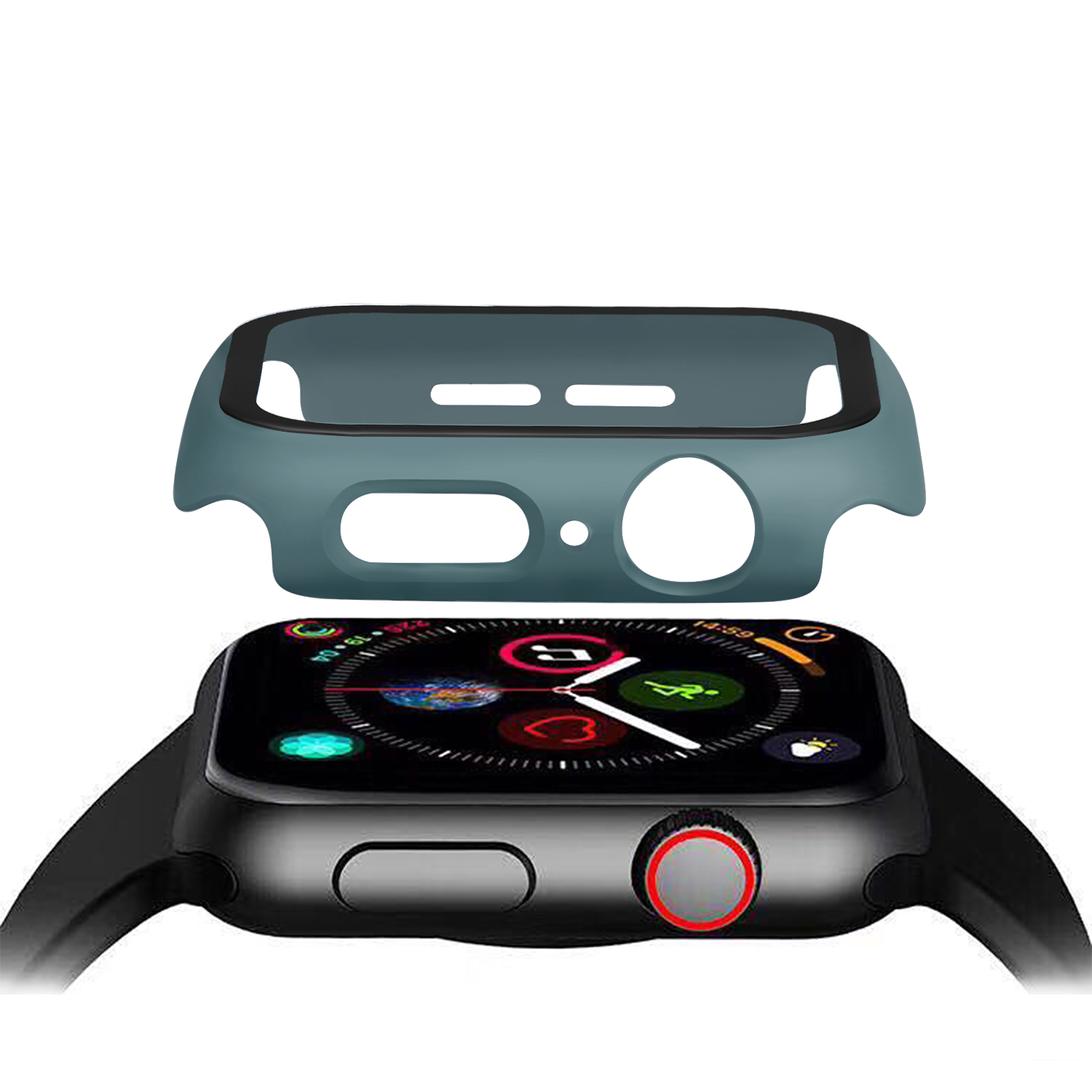 Ốp kính cường lực bảo vệ cho đồng hồ Apple Watch dòng 38mm 42mm 40mm 44mm