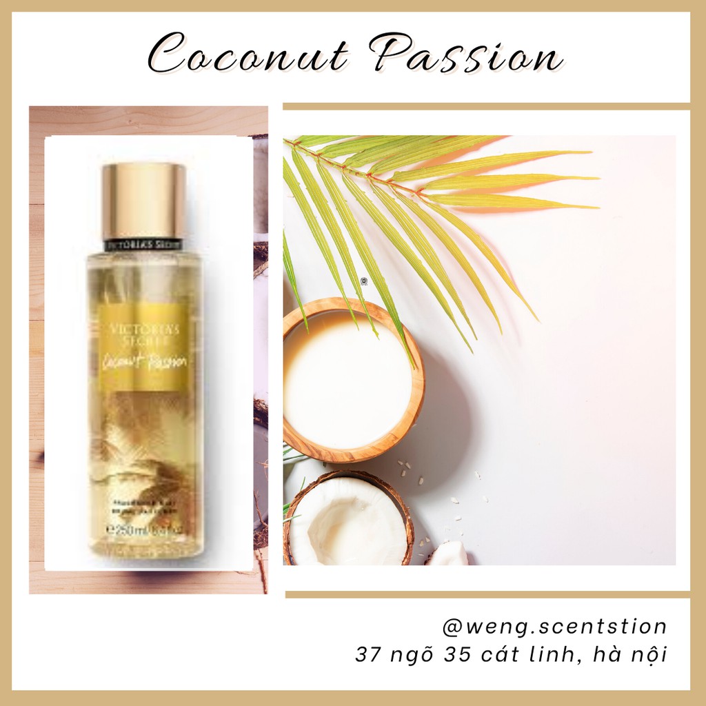 Xịt thơm toàn thân bodymist Victoria's Secret mùi Coconut Passion