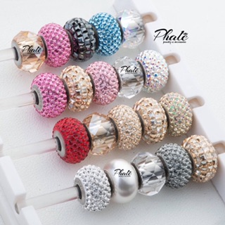 BeCharm Pha Lê Swarovski Mặt Cắt Dát Hình Thoi S14mm