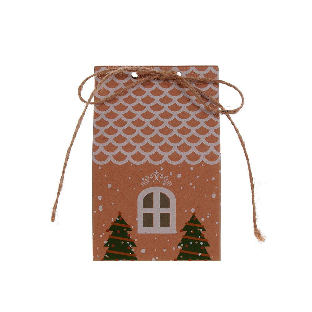 CONOPERY 5 Túi Đựng Bánh Quy Hình Ngôi Nhà Dùng Trang Trí Cây Thông Giáng Sinh