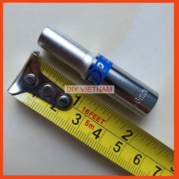 Tuýp mở bulong 1/4 inch thân dài hãng TOP (Khẩu vặn ốc 1/4 inch dài), khẩu ¼ top