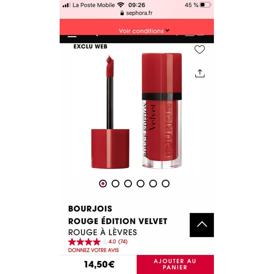 Son kem lì Bourjois Velvet 01, Velvet 15, Velvet 18 - Son Bourjois Rouge Edition Velvet (unbox)