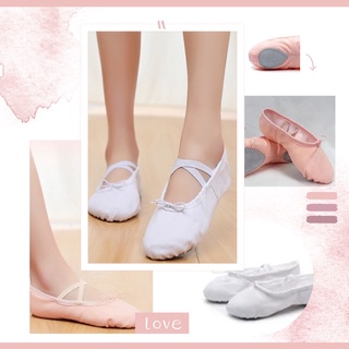 Image of 台灣現貨！超值CP！白色/粉色全布面芭蕾舞基本款舞鞋🩰