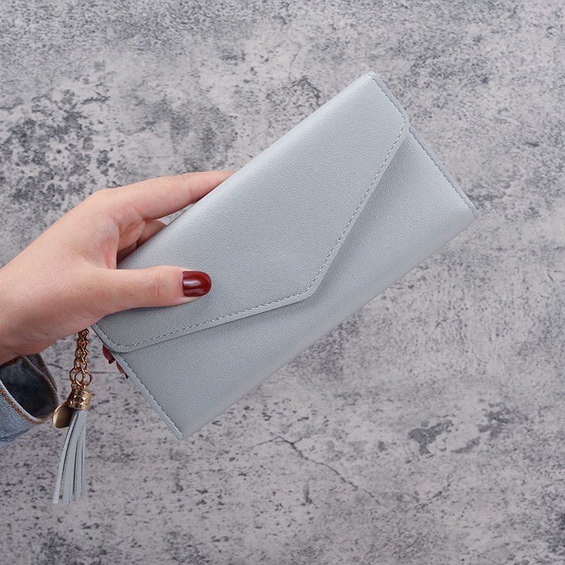 Ví Cầm Tay Dáng Dài Họa Tiết Trái Tim Đơn Giản Đa Năng Thời Trang Xuân Hè Cho Nữ
