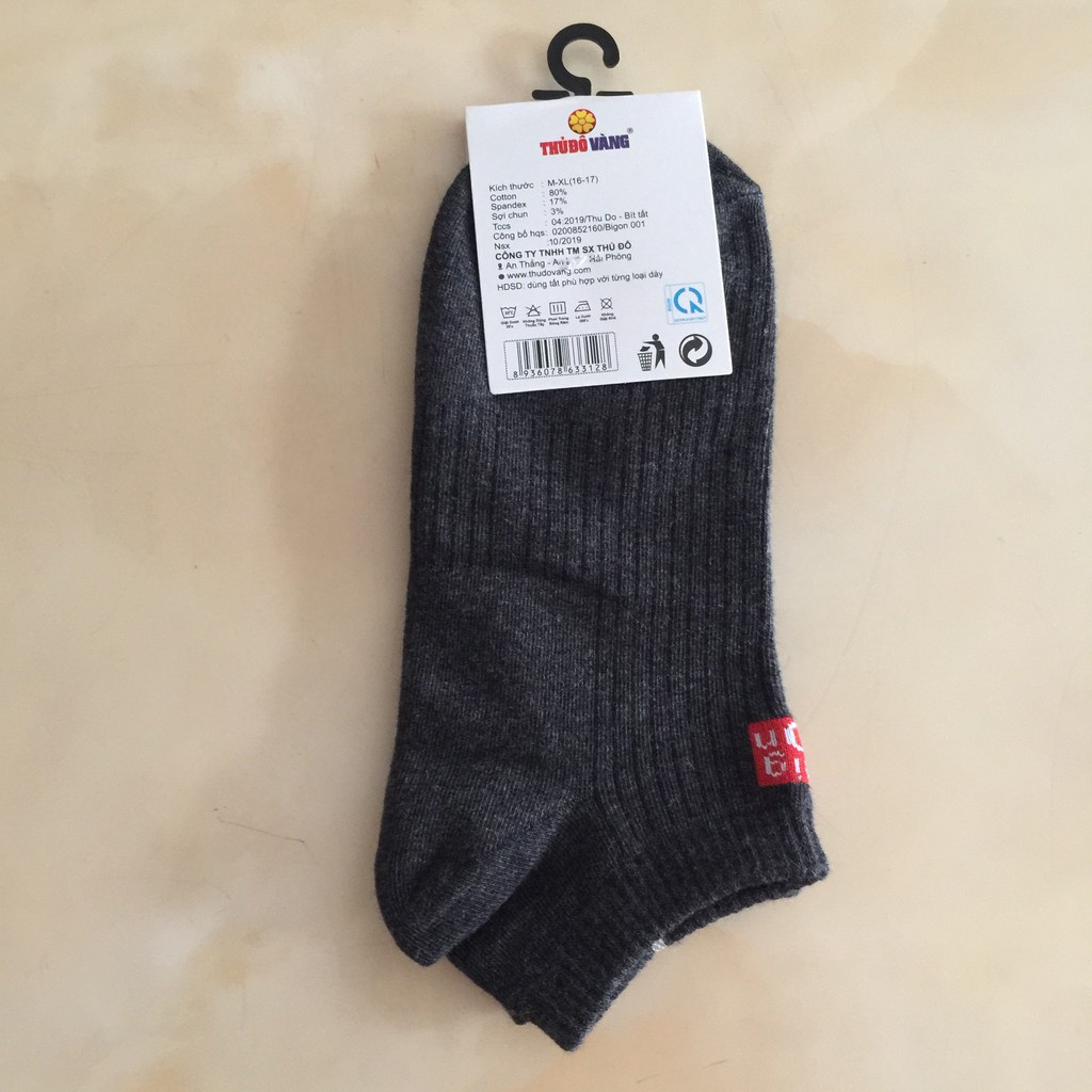 Tất Nam Cổ Ngắn chống hôi chân Chất cotton Hàng Thủ Đô Vàng