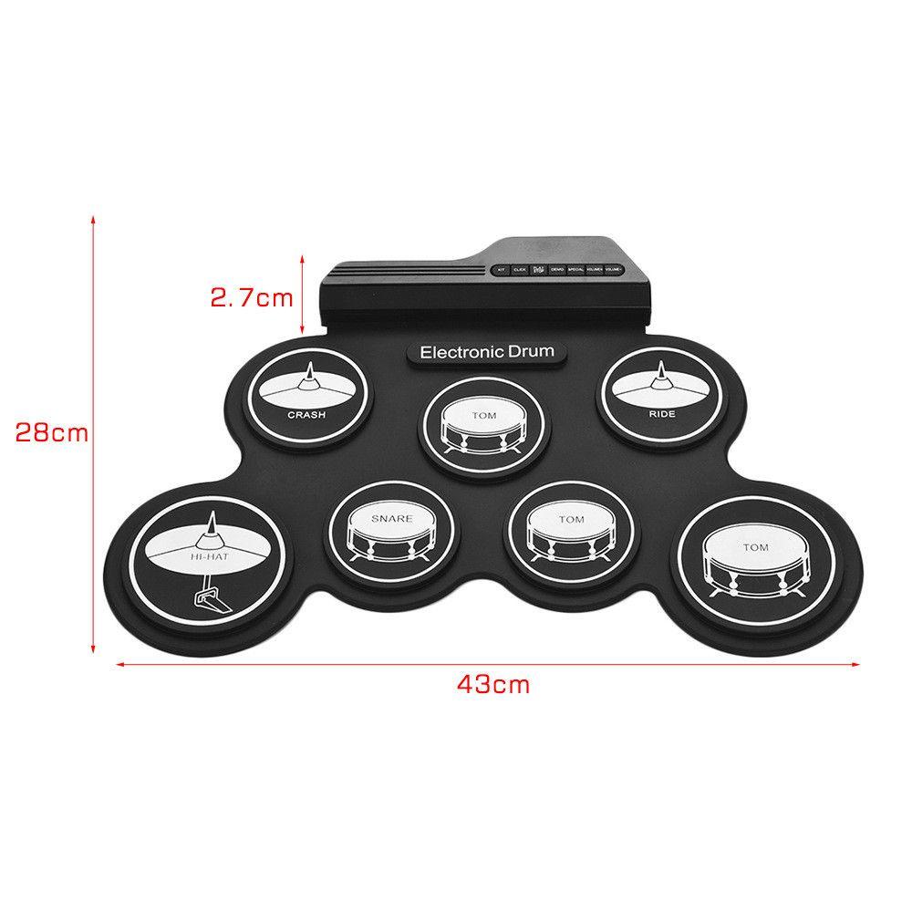 Trống Điện Tử Bằng Silicone Thiết Kế Cầm Tay Tiện Lợi