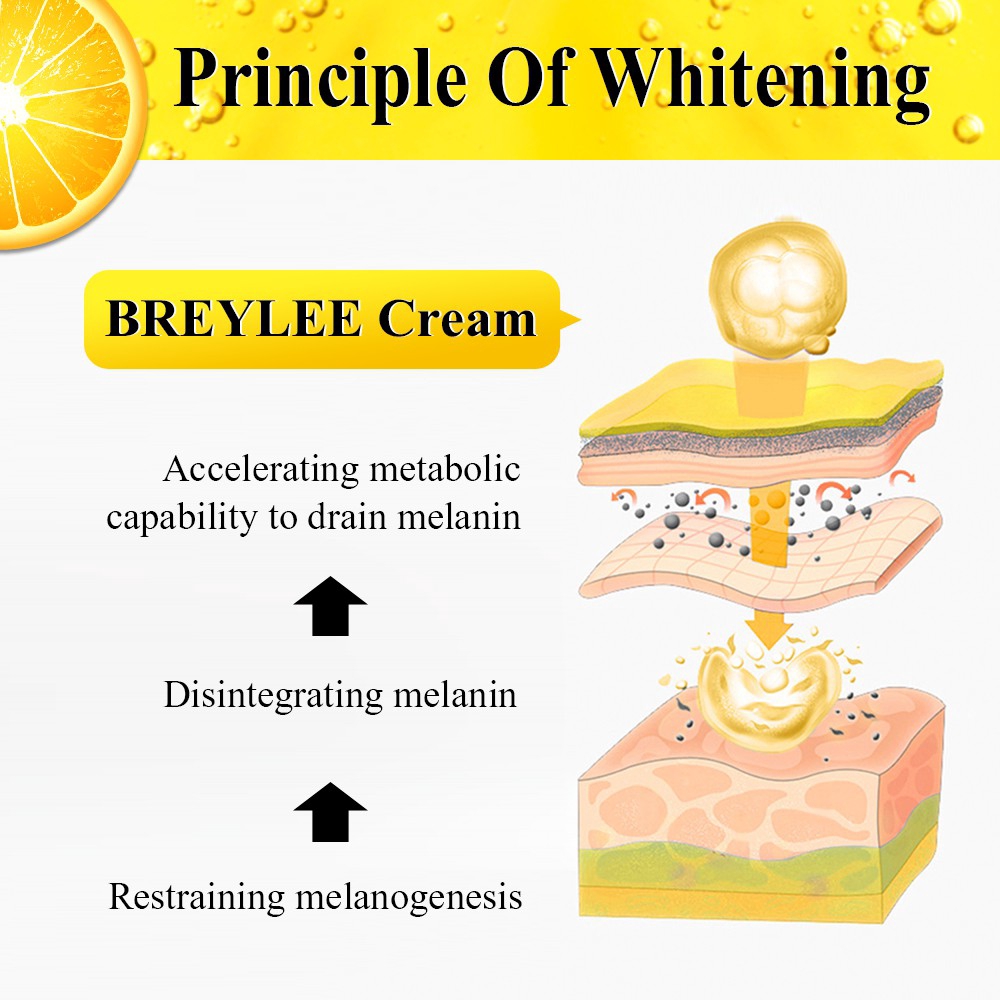 BREYLEE 【Bán hàng trực tiếp tại nhà máy】Kem dưỡng da mặt Vitamin C giúp làm trắng và loại bỏ tàn nhang chất lượng cao