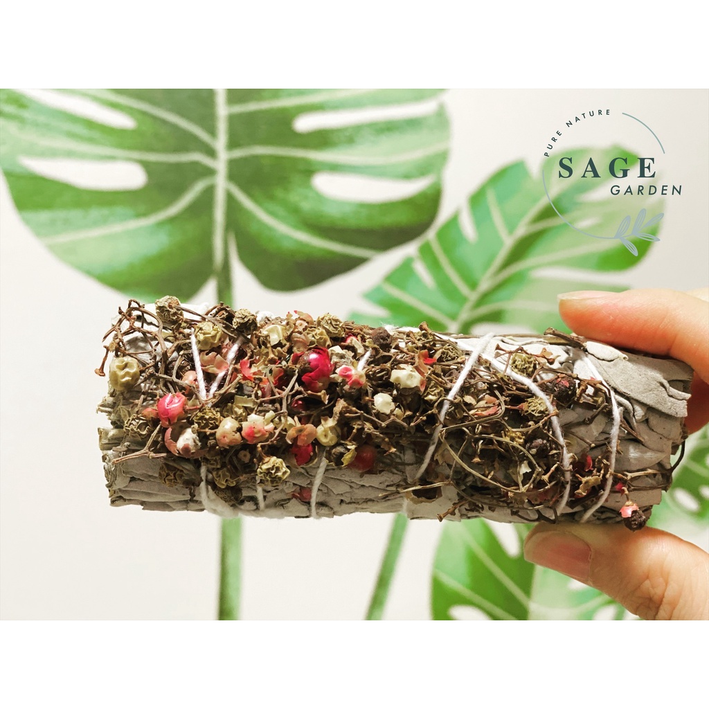 XÔ TRẮNG MIX TIÊU HỒNG (Xoa dịu và Cân bằng)_SAGE GARDEN