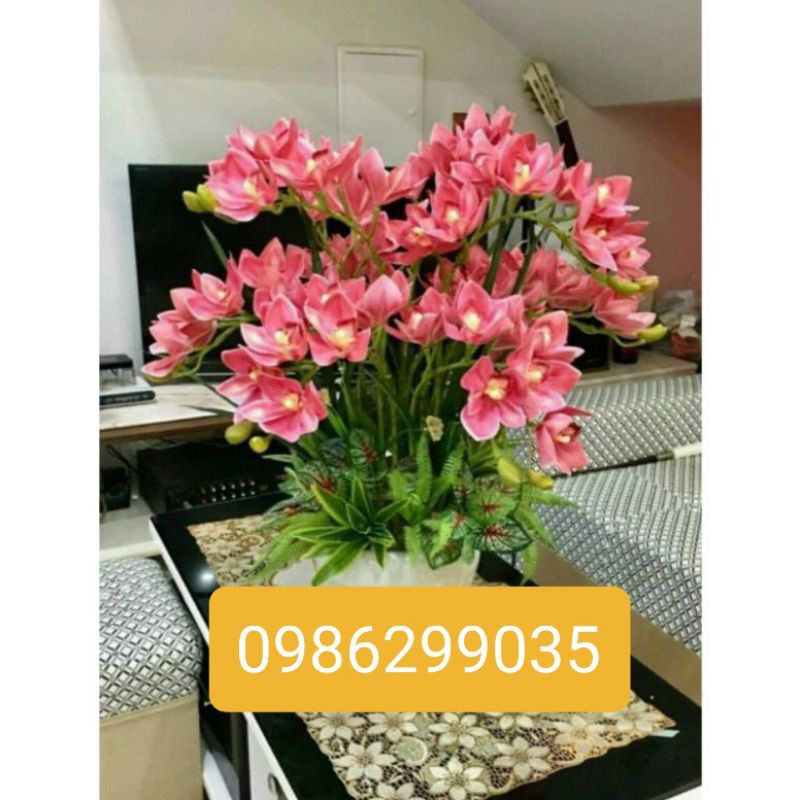 Hoa Giả - Hoa Địa Lan Cao Su Cành 10Bông