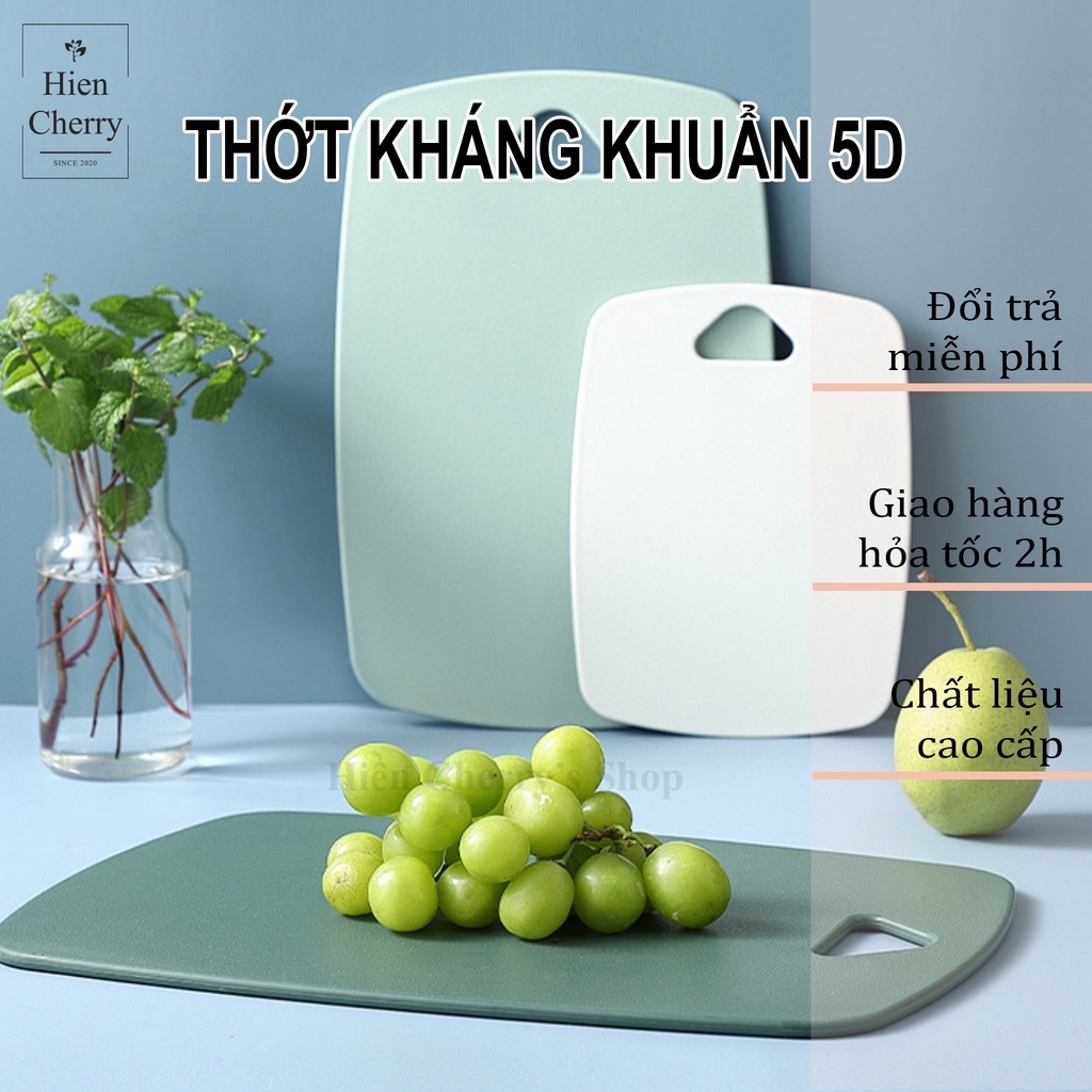 Thớt nhựa kháng khuẩn 5D, bộ 3 chiếc nhiều màu sắc, hàng loại 1 chất lượng cao Kho Gia Dụng NT